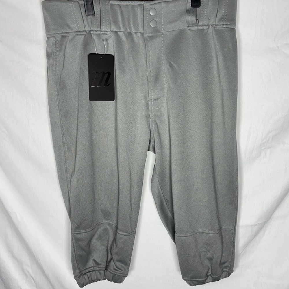 NEW Marucci Excel Tweener Double-Knit Baseball Knicker- Men's Medium - Gray -NWT